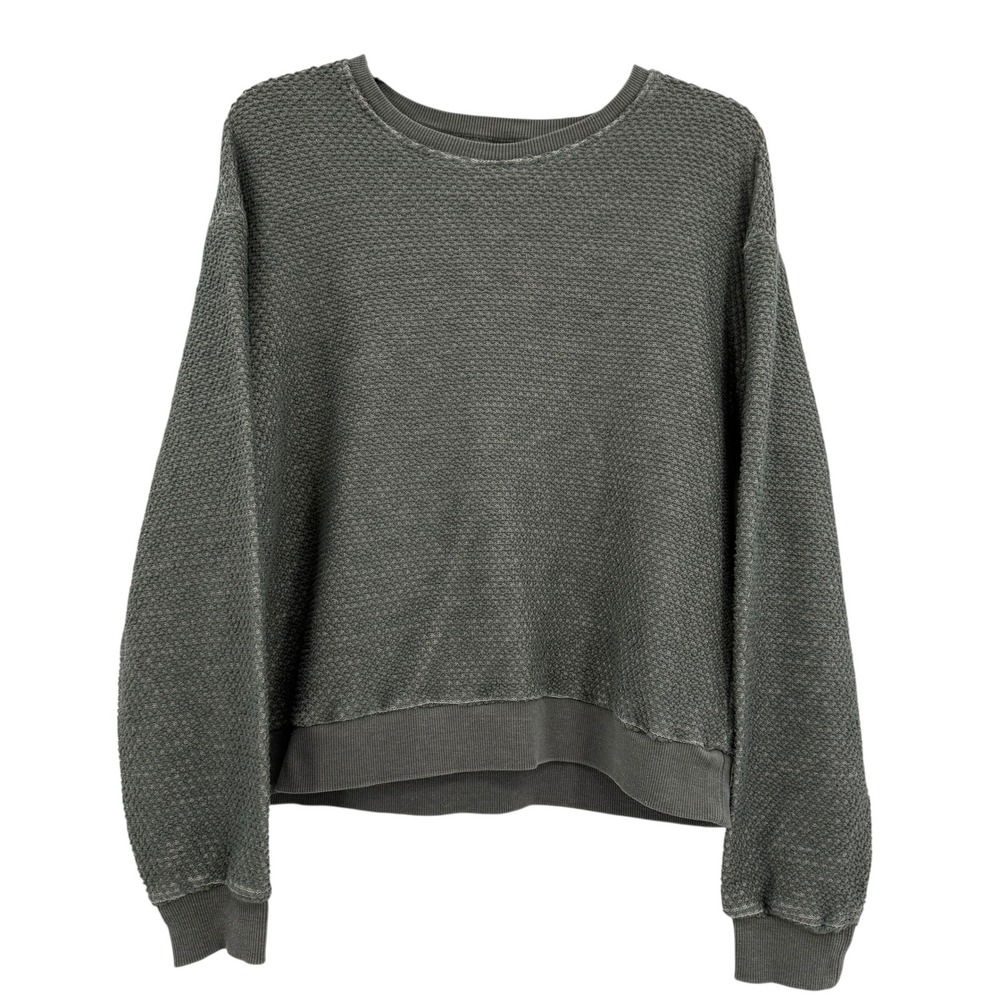 Marine Layer Women's Knit Pullover Sweatshirt Olive Green‎ Size Large